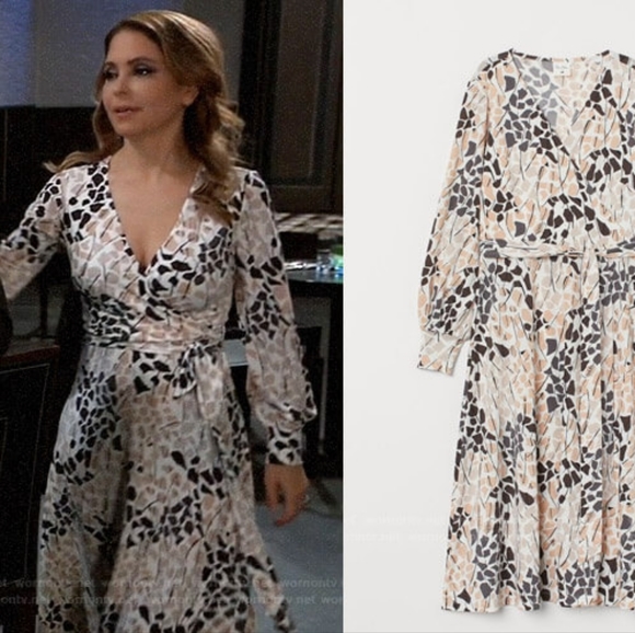 🏵️💚 RICHARD ALLAN x H&M Crêped Wrapped Front Dress - Picture 8 of 12